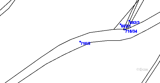 Parcela st. 716/2 v KÚ Smilov u Štoků, Katastrální mapa