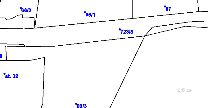 Parcela st. 723/7 v KÚ Smilov u Štoků, Katastrální mapa