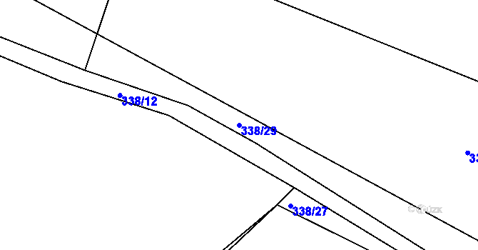 Parcela st. 338/29 v KÚ Smilov u Štoků, Katastrální mapa