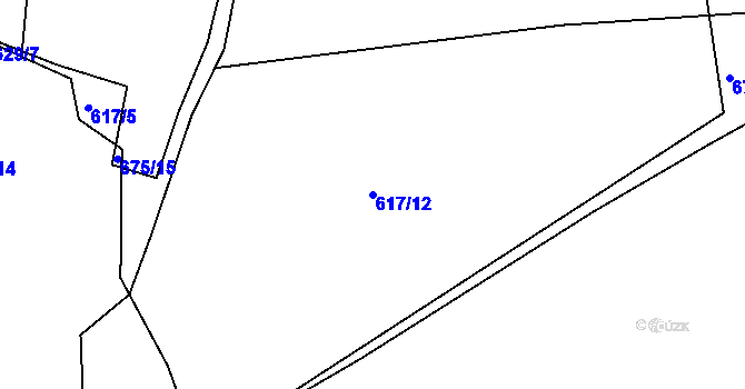 Parcela st. 617/12 v KÚ Smilov u Štoků, Katastrální mapa