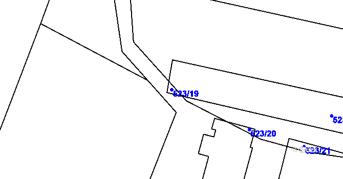 Parcela st. 523/19 v KÚ Smilov u Štoků, Katastrální mapa