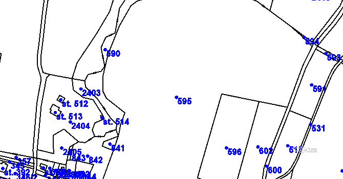Parcela st. 446/1 v KÚ Rakovec, Katastrální mapa