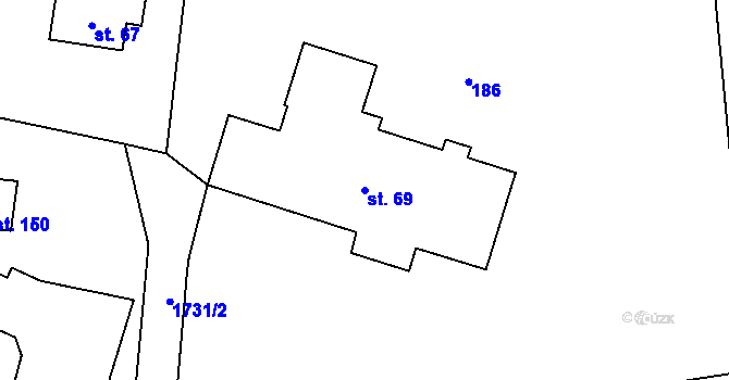 Parcela st. 69 v KÚ Smilovice u Třince, Katastrální mapa