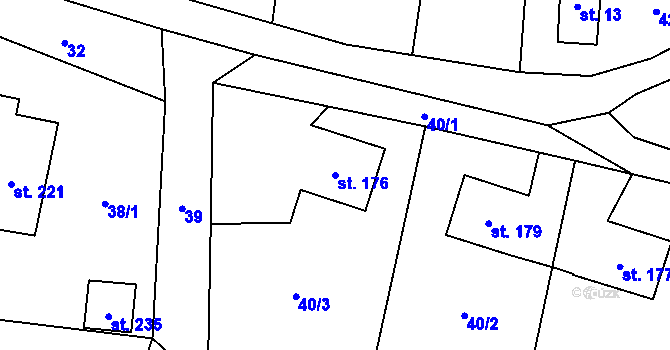 Parcela st. 176 v KÚ Smilovice u Třince, Katastrální mapa