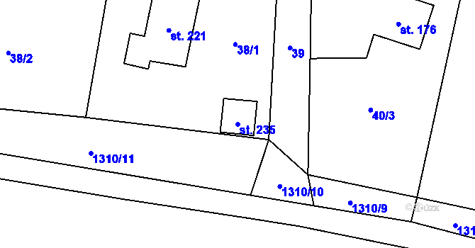 Parcela st. 235 v KÚ Smilovice u Třince, Katastrální mapa