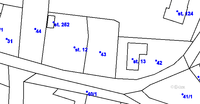 Parcela st. 43 v KÚ Smilovice u Třince, Katastrální mapa