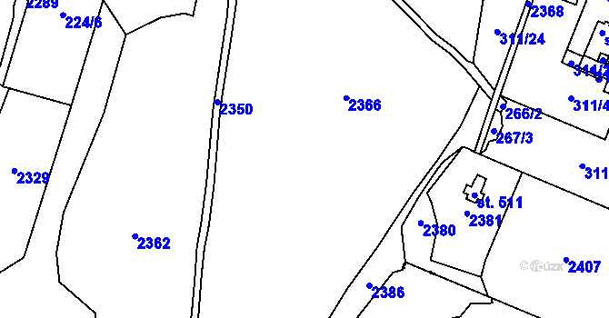 Parcela st. 267/1 v KÚ Smilovice u Třince, Katastrální mapa
