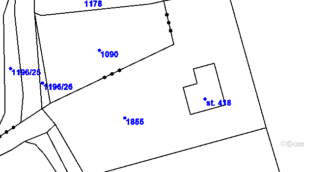Parcela st. 743/12 v KÚ Smilovice u Třince, Katastrální mapa