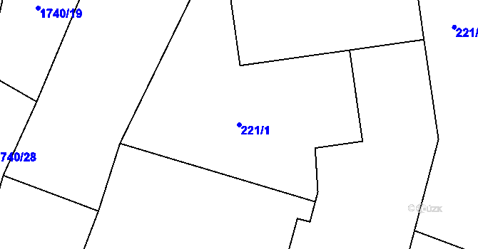 Parcela st. 221/1 v KÚ Smilovice u Třince, Katastrální mapa