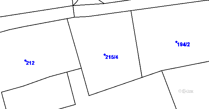 Parcela st. 215/4 v KÚ Smilovice u Třince, Katastrální mapa