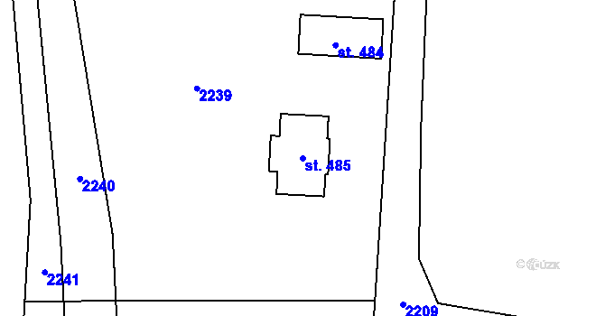 Parcela st. 485 v KÚ Smilovice u Třince, Katastrální mapa