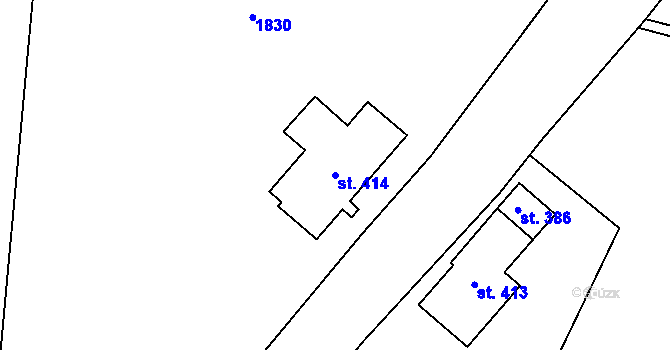 Parcela st. 414 v KÚ Smilovice u Třince, Katastrální mapa