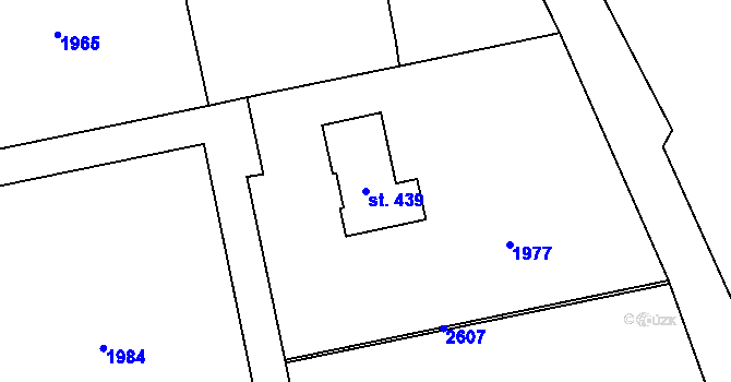 Parcela st. 439 v KÚ Smilovice u Třince, Katastrální mapa