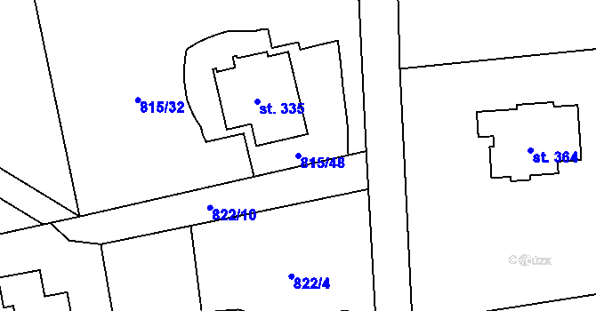 Parcela st. 815/48 v KÚ Smilovice u Třince, Katastrální mapa