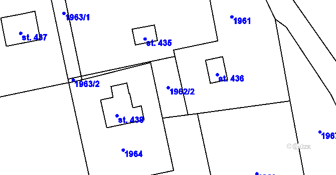 Parcela st. 1962/2 v KÚ Smilovice u Třince, Katastrální mapa