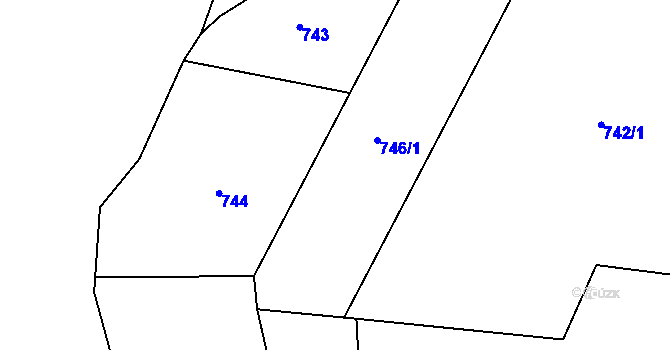 Parcela st. 742/2 v KÚ Smilovy Hory, Katastrální mapa