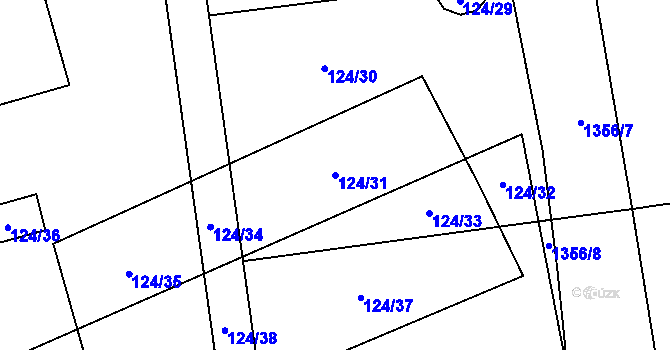 Parcela st. 124/31 v KÚ Smilovy Hory, Katastrální mapa