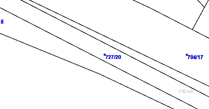 Parcela st. 727/20 v KÚ Smilovy Hory, Katastrální mapa