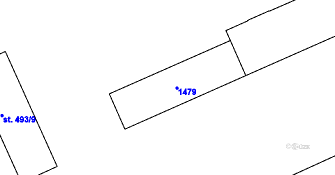 Parcela st. 493/2 v KÚ Smiřice, Katastrální mapa