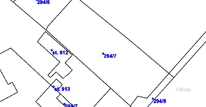 Parcela st. 294/7 v KÚ Smiřice, Katastrální mapa