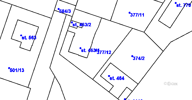 Parcela st. 377/12 v KÚ Smiřice, Katastrální mapa