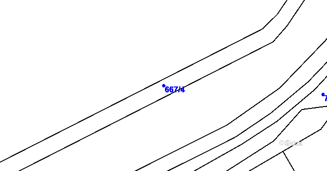 Parcela st. 667/4 v KÚ Smiřice, Katastrální mapa