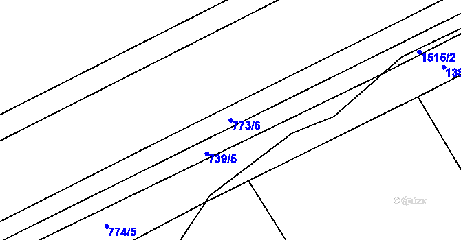 Parcela st. 773/6 v KÚ Smiřice, Katastrální mapa
