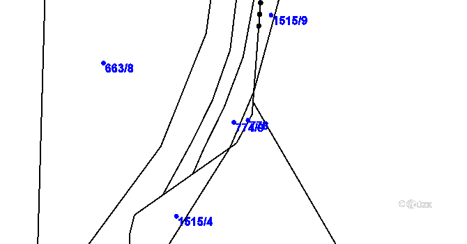 Parcela st. 774/9 v KÚ Smiřice, Katastrální mapa
