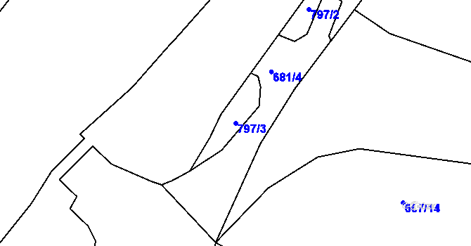 Parcela st. 797/3 v KÚ Smiřice, Katastrální mapa