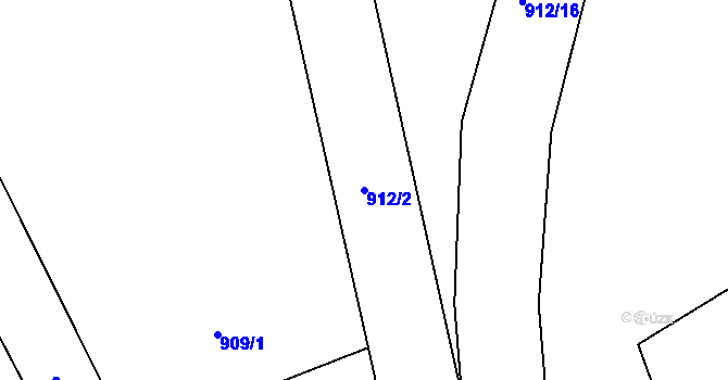 Parcela st. 912/2 v KÚ Smiřice, Katastrální mapa