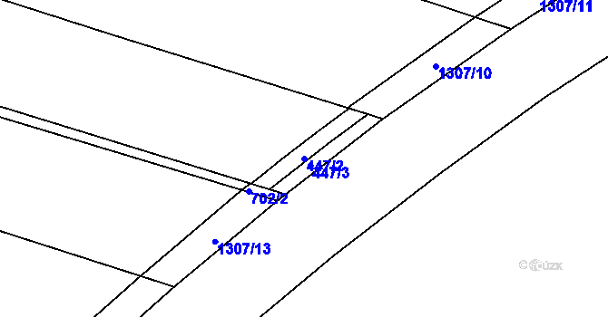 Parcela st. 447/2 v KÚ Smiřice, Katastrální mapa