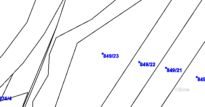 Parcela st. 849/23 v KÚ Smiřice, Katastrální mapa
