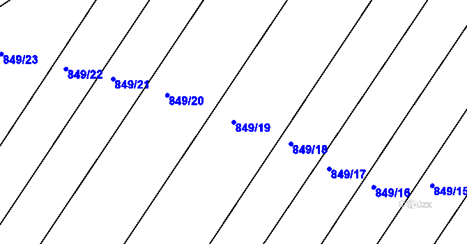 Parcela st. 849/19 v KÚ Smiřice, Katastrální mapa