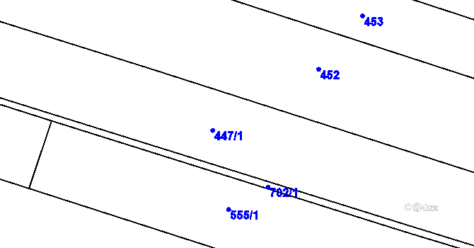 Parcela st. 447 v KÚ Smiřice, Katastrální mapa