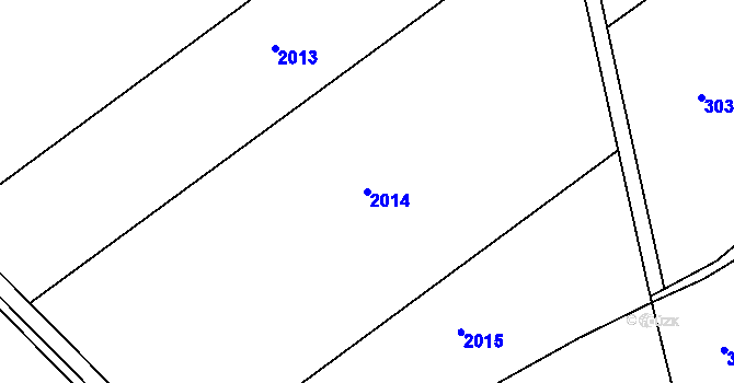 Parcela st. 2014 v KÚ Smolín, Katastrální mapa