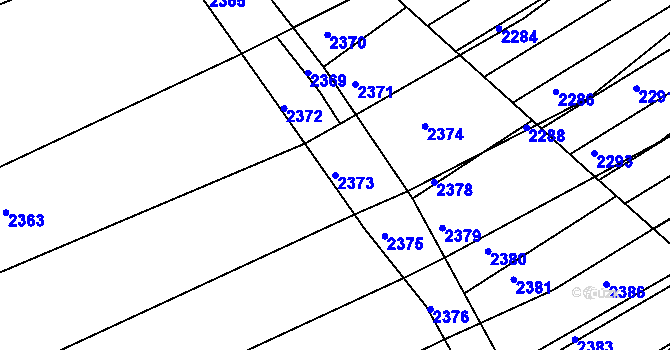 Parcela st. 2373 v KÚ Smolín, Katastrální mapa