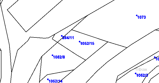 Parcela st. 1052/15 v KÚ Smolina, Katastrální mapa