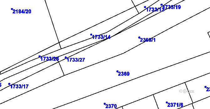 Parcela st. 2368 v KÚ Smolnice u Loun, Katastrální mapa