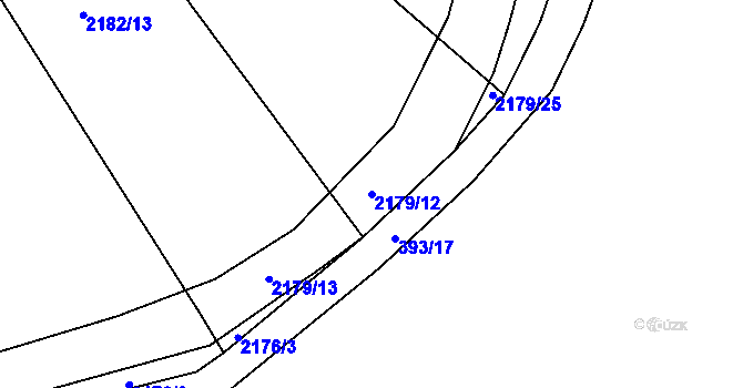 Parcela st. 2179/12 v KÚ Smolnice u Loun, Katastrální mapa