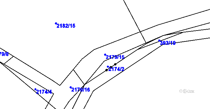 Parcela st. 2179/15 v KÚ Smolnice u Loun, Katastrální mapa