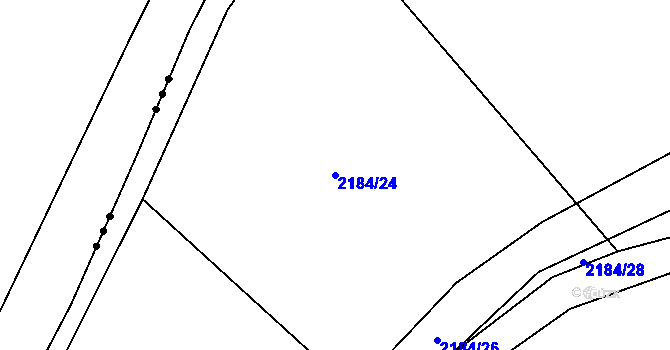 Parcela st. 2184/24 v KÚ Smolnice u Loun, Katastrální mapa