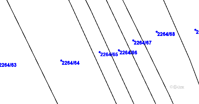 Parcela st. 2264/65 v KÚ Smolnice u Loun, Katastrální mapa