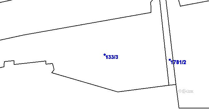 Parcela st. 133/3 v KÚ Železná u Smolova, Katastrální mapa