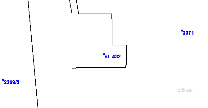 Parcela st. 432 v KÚ Železná u Smolova, Katastrální mapa