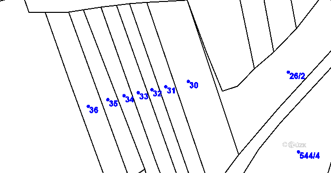 Parcela st. 31 v KÚ Kojatín, Katastrální mapa