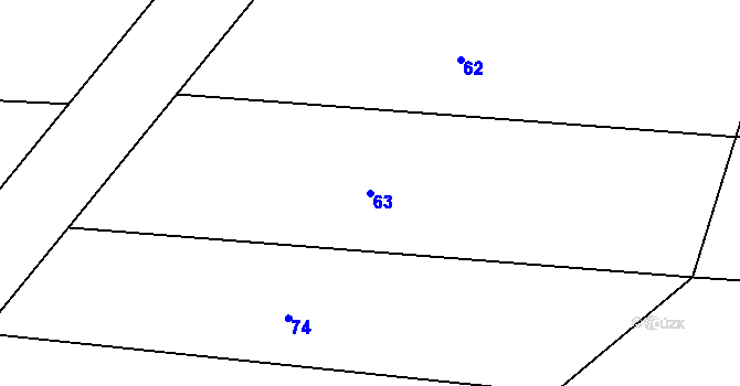 Parcela st. 63 v KÚ Kojatín, Katastrální mapa