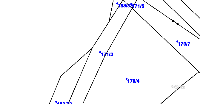 Parcela st. 171/3 v KÚ Smrkovice, Katastrální mapa
