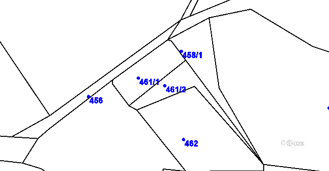 Parcela st. 461/2 v KÚ Smrkovice, Katastrální mapa