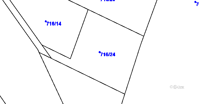 Parcela st. 716/24 v KÚ Smrkovice, Katastrální mapa