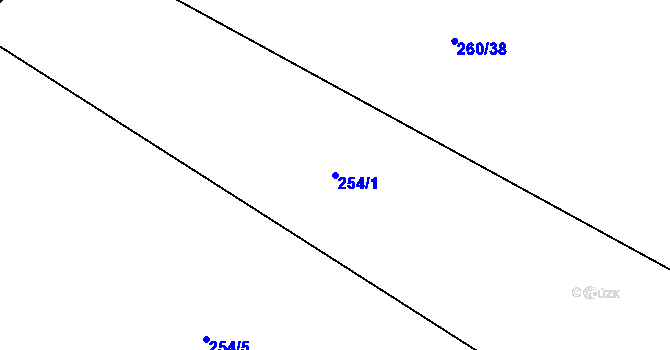 Parcela st. 254/1 v KÚ Smrkovice, Katastrální mapa